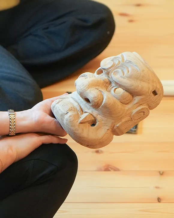 てごもんで製作した鬼面